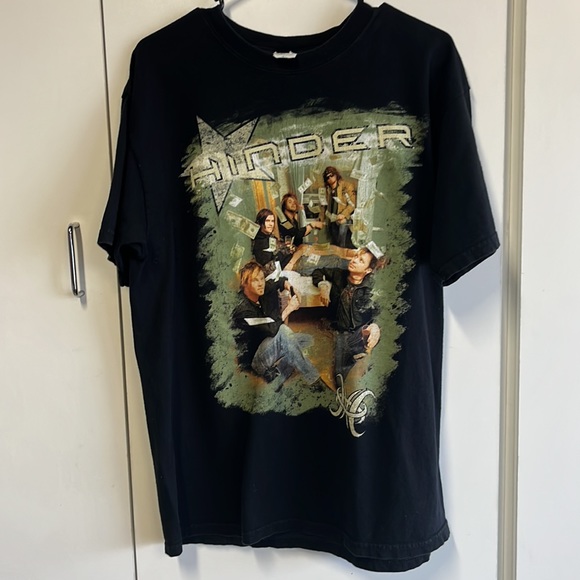 Hinder! Band shirt. Black. Large. 2007 tour t-shirt. Used in good condition. - Picture 1 of 5